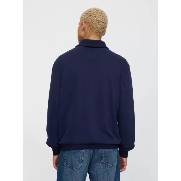  Pánska mikina GAP POLO HALF ZIP SWEATSHIRT 744734-01 NAVY UNIFORM 