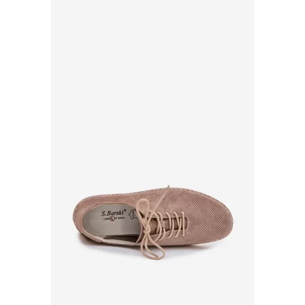  Dámske topánky S.BARSKI LR61-7080 DARK BEIGE 