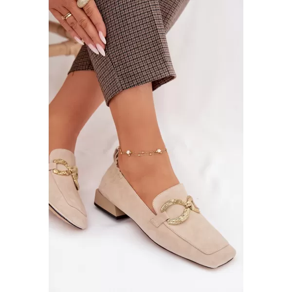  Dámske mokasíny D&A CR61-3115 BEIGE 