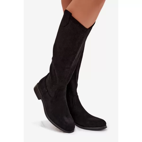  Dámske čižmy S.BARSKI HY61-8022 BLACK 