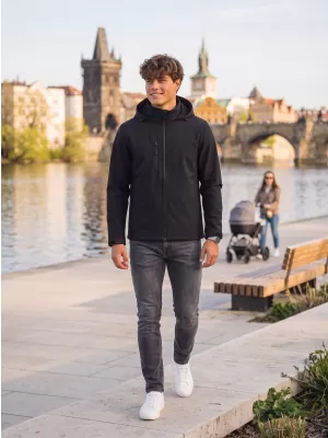 Pánska softshellová bunda ALTISPORT NoPrint NP/ALM845 EBONY GRAY
