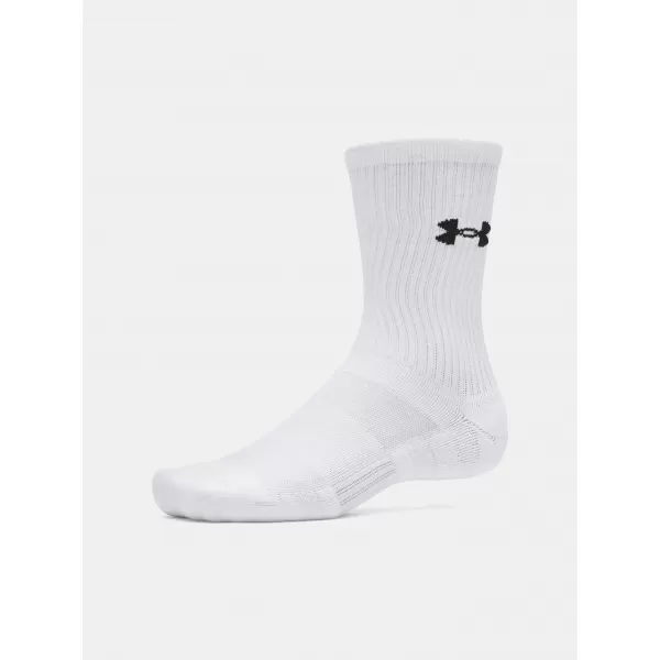  Ponožky UNDER ARMOUR PERFORMANCE COTTON 3P CRW 6009685-100 BIELA 