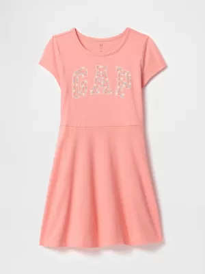 Detské šaty GAP LOGO DRESS 745993-01 TEA ROSE