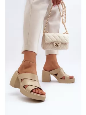 Dámske žabky ZAZOO 40373 BEIGE