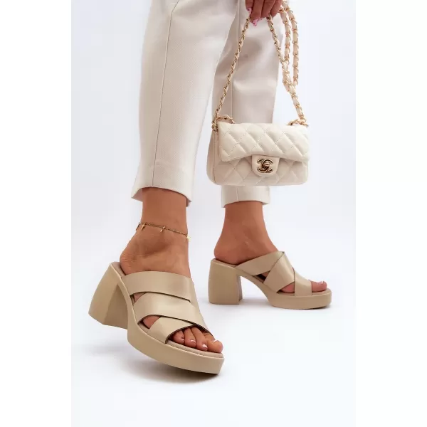  Dámske žabky ZAZOO 40373 BEIGE 