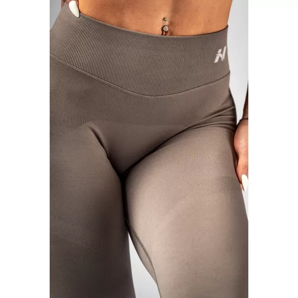  Push-up legíny s vysokým pásom POWER 888 LIGHT BROWN ASH Nebbia 