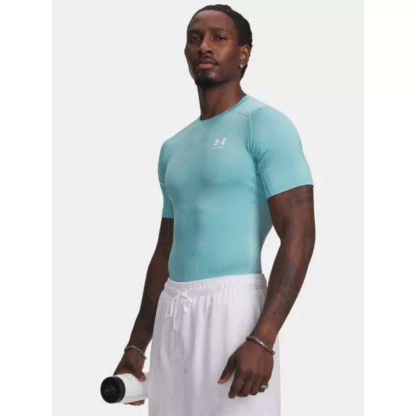  Pánske tričko UNDER ARMOUR HG ARMOUR COMP SS 1361518-425 MODRÁ 