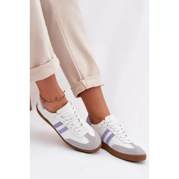 Dámske tenisky ZAZOO N1068 WHITE/BLUEPURPLE 