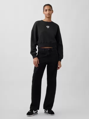Dámska mikina GAP CREW CROP SWEATSHIRT 852831-01 MOONLESS NIGHT