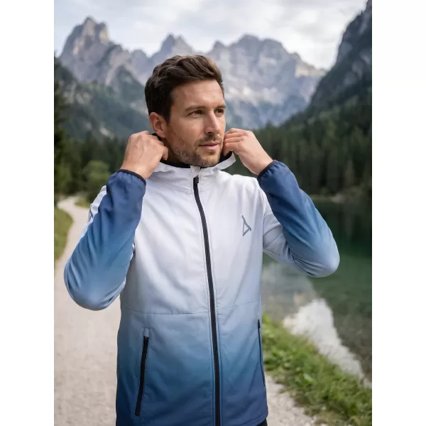  Pánska softshellová bunda premium ALTISPORT VOJ/ALM126JACK01 NÁMORNÁ MODRÁ/BIELA 