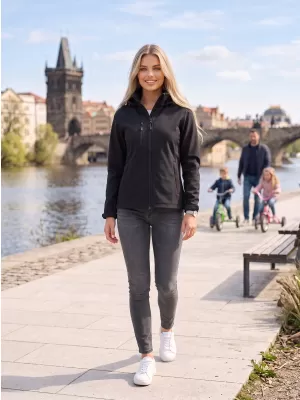 Dámska softshellová bunda ALTISPORT NoPrint NP/ALW945 EBONY GRAY
