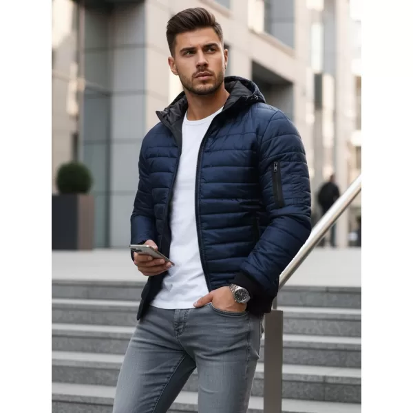  Pánska bunda DSTREET TX2228 TMAVO MODRÁ 