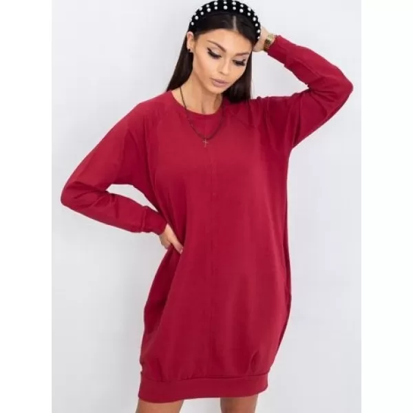  Dámske šaty BASIC FEEL GOOD RV-TU-5184.93P BURGUNDY 