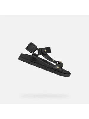 Dievčenské sandále GEOX SANDAL FOAMMENTERA J65P0D000BCC9999 ČIERNA