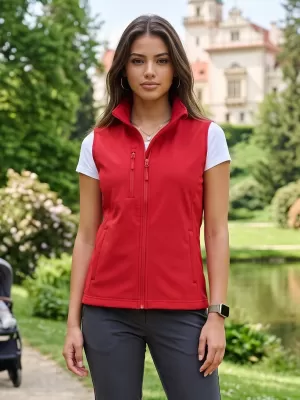 Dámska softshellová vesta ALTISPORT NoPrint NP/ALW965 ČERVENÁ