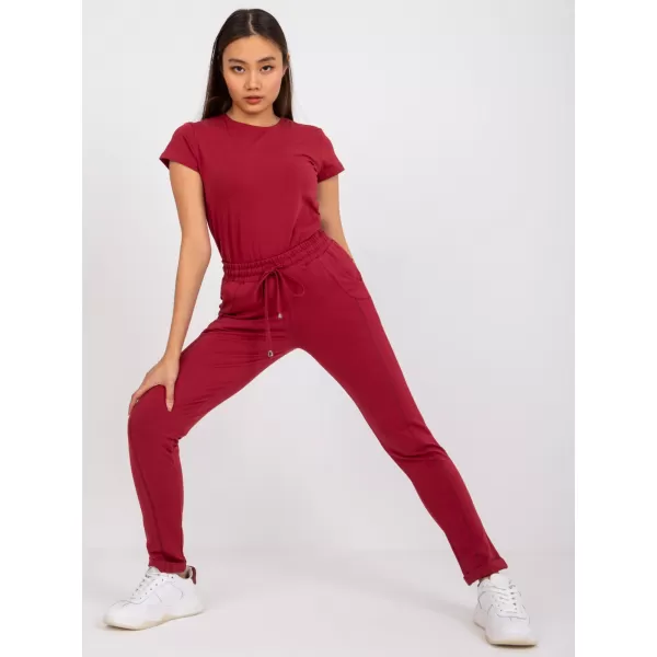  Dámske tepláky BASIC FEEL GOOD RV-DR-3589.06X BURGUNDY 