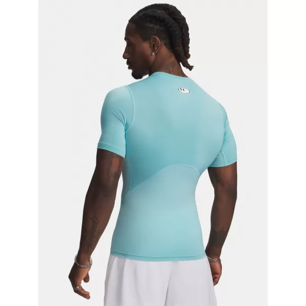  Pánske tričko UNDER ARMOUR HG ARMOUR COMP SS 1361518-425 MODRÁ 