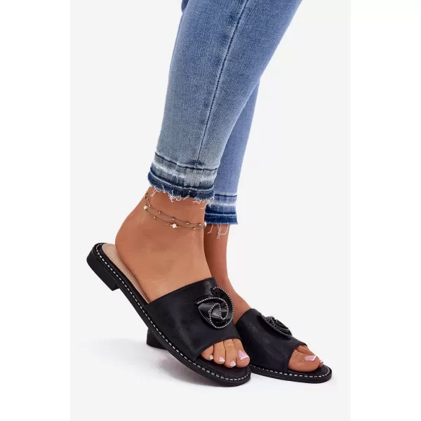  Dámske šľapky S.BARSKI KV51-007 BLACK 