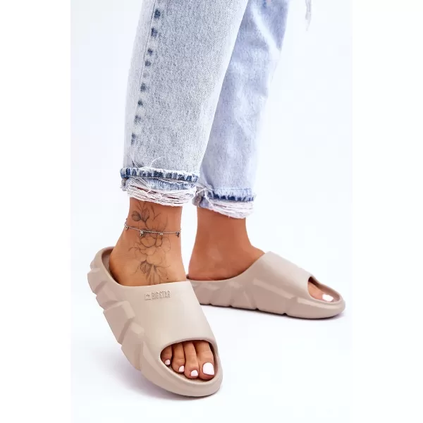  Dámske šľapky BIG STAR LL274593 BEIGE Big Star Shoes 