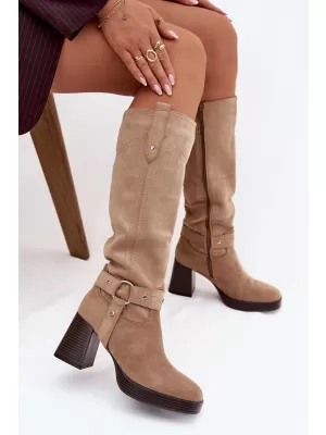 Dámske čižmy BOTO ALESSARA 40612 KHAKI