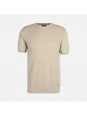 Pánske tričko GEOX KNIT G012316 BÉŽOVÁ