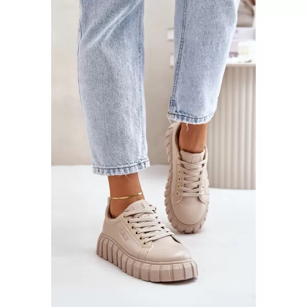  Dámske topánky BIG STAR MM274618 BEIGE Big Star Shoes 