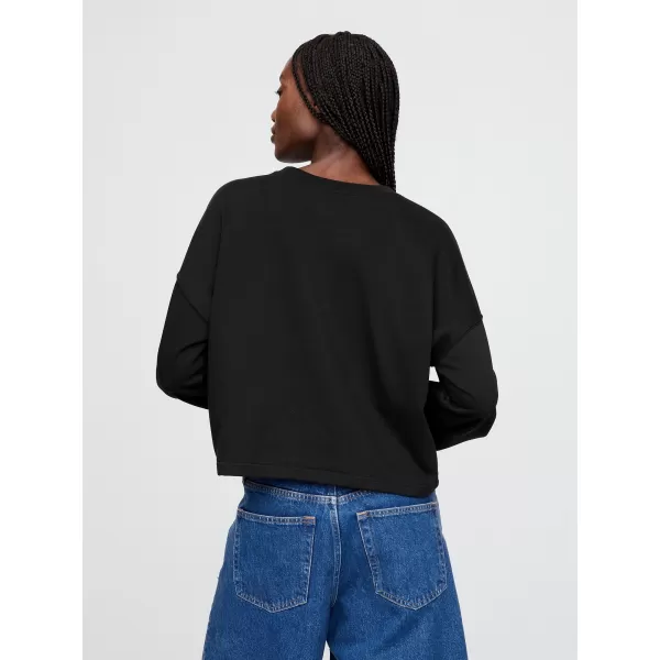  Dámska mikina GAP LOGO HORSESHOE SWEATSHIRT 767368-01 TRUE BLACK 