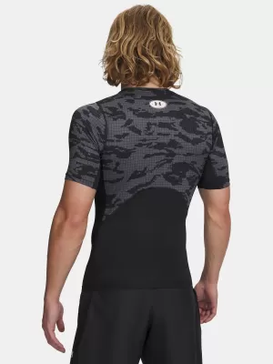Pánske tričko UNDER ARMOUR HG PRINTED SS 6009657-001 ČIERNA