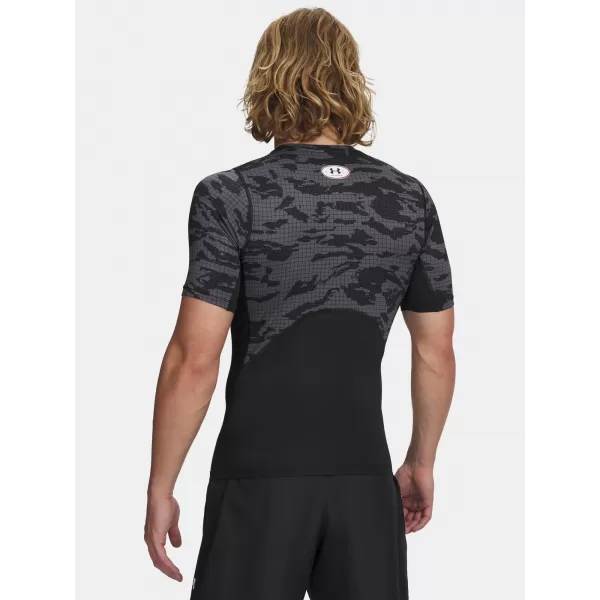  Pánske tričko UNDER ARMOUR HG PRINTED SS 6009657-001 ČIERNA 