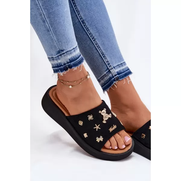  Dámske šľapky VINCEZA 66741 BLACK 
