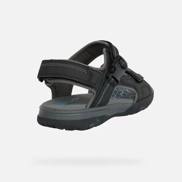  Pánske sandále GEOX SPHERICA EC5 G014392 ČIERNA 