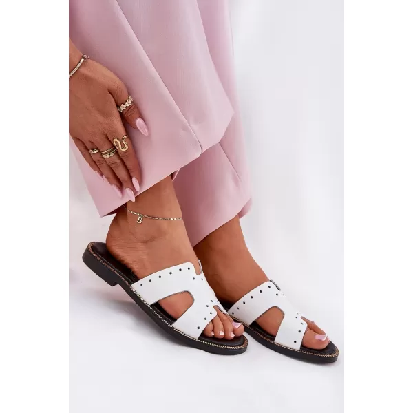  Dámske šľapky ZAZOO 40326 WHITE 