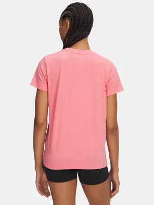 Dámske tričko UNDER ARMOUR UA RIVAL CORE SS 1383648-601 RUŽOVÁ