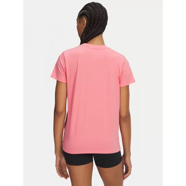  Dámske tričko UNDER ARMOUR UA RIVAL CORE SS 1383648-601 RUŽOVÁ 