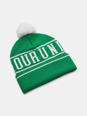 Pánska čiapka UNDER ARMOUR M HALFTIME POM BEANIE 1386634-305 ZELENÁ