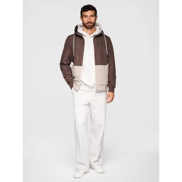  Pánska bunda OMBRE OM-JANP-0242 BROWN AND BEIGE 