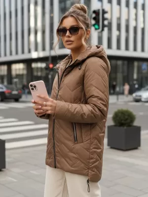 Dámska bunda DSTREET TY5608 HNEDÁ