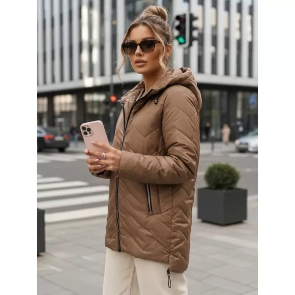  Dámska bunda DSTREET TY5608 HNEDÁ 
