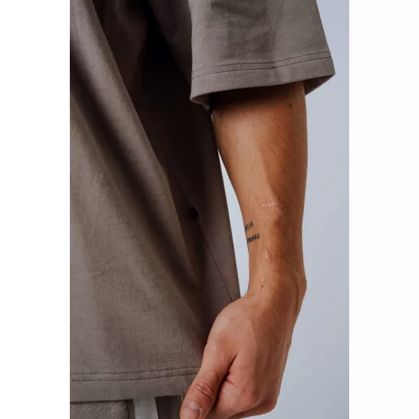  Oversized tričko POWER 898 LIGHT BROWN ASH Nebbia 