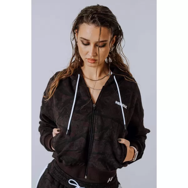  Mikina na zips POWER 895 DARK BROWN CAMO Nebbia 
