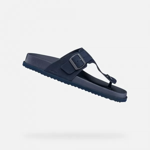  Pánske šľapky GEOX PARNAIBA G014437 TMAVO MODRÁ 