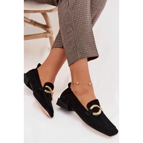  Dámske mokasíny D&A CR61-3115 BLACK 