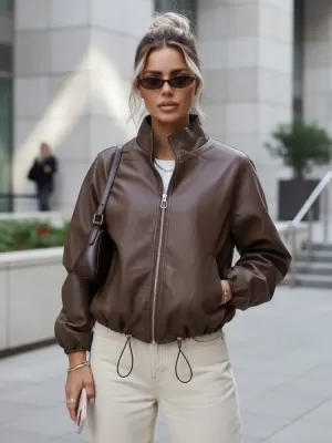 Dámska bunda DSTREET TY5596 HNEDÁ
