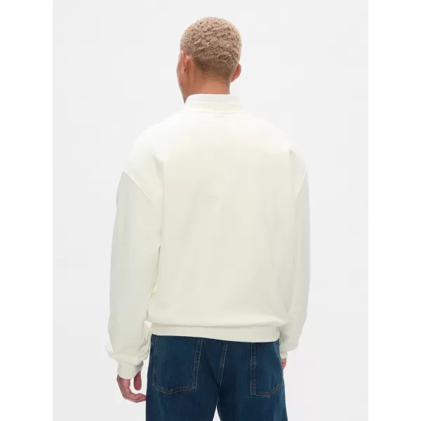  Pánska mikina GAP LOGO CREW SWEATSHIRT 616625-01 NEW OFF WHITE 