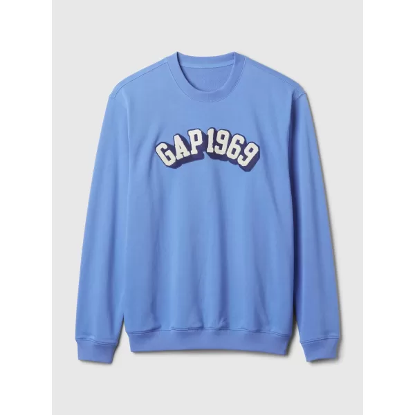  Pánska mikina GAP LOGO CREWNECK SWEATSHIRT 829103-07 CABANA BLUE 