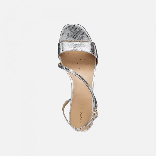  Dámske sandále GEOX NEW ERAKLIA 50 T01 G012949 STRIEBORNÁ 