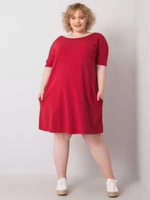 Dámske šaty BASIC FEEL GOOD RV-SK-6639.02X BURGUNDY