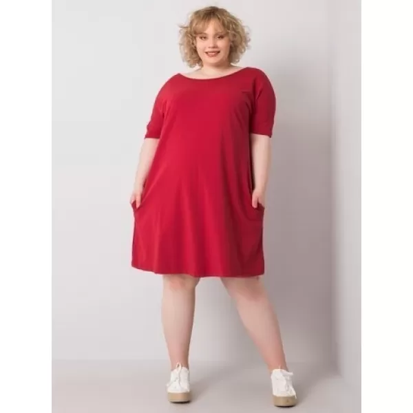  Dámske šaty BASIC FEEL GOOD RV-SK-6639.02X BURGUNDY 