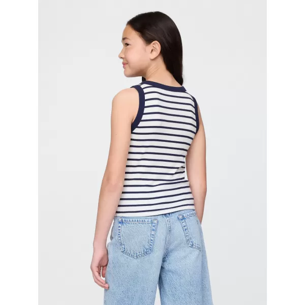  Detské tielko GAP LOGO TANK 771346-00 WHITE NAVY STRIPE 