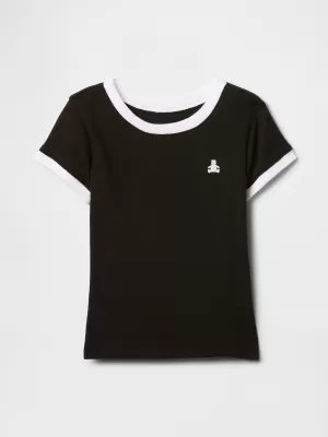 Detské tričko GAP RINGER TEE 744462-01 TRUE BLACK